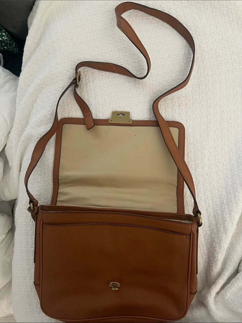 Fossil Brown Leather Satchel Purse
